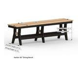 Berlin Gardens Harbor 66" Dining Bench - HB6618D 1