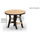 Berlin Gardens Harbor Bar Tables Standard Top 38" Round Bar Table - HRT0038B 2