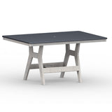 Berlin Gardens Harbor Counter Tables Hammered Top 33" x 66" Rectangular Counter Table - HHFT3366C 
