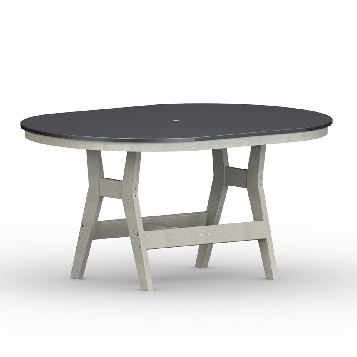 Berlin Gardens Harbor Dining Tables Hammered Top 44" x 64" Oblong Dining Table - HHFT4464D 