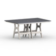 Berlin Gardens Harbor Dining Tables Hammered Top 44" x 72" Rectangular Dining Table - HHFT4472D 