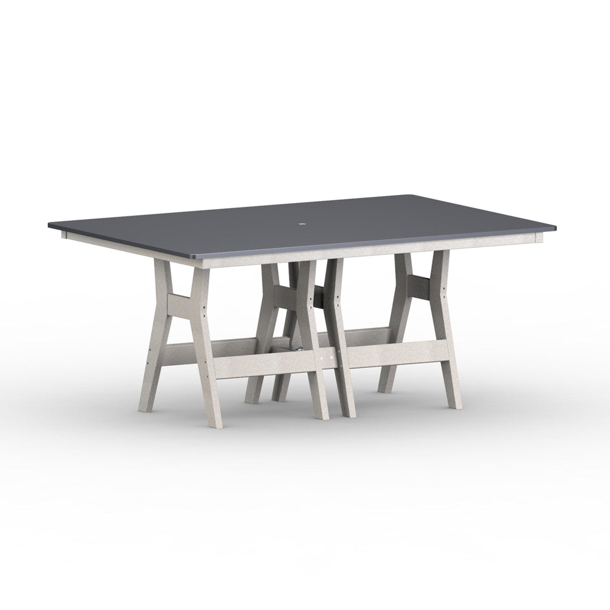 Berlin Gardens Harbor Dining Tables Hammered Top 44" x 72" Rectangular Dining Table - HHFT4472D 
