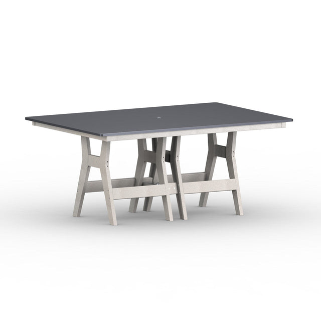 Berlin Gardens Harbor Dining Tables Hammered Top 44" x 72" Rectangular Dining Table - HHFT4472D 