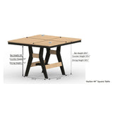 Berlin Gardens Harbor Dining Tables Standard Top 44" Square Dining Table - HST0044D 2