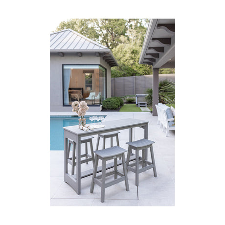 Berlin Gardens HDPE Counter Height Balcony Table with Hammered Top 1