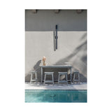 Berlin Gardens HDPE Counter Height Balcony Table with Hammered Top 2