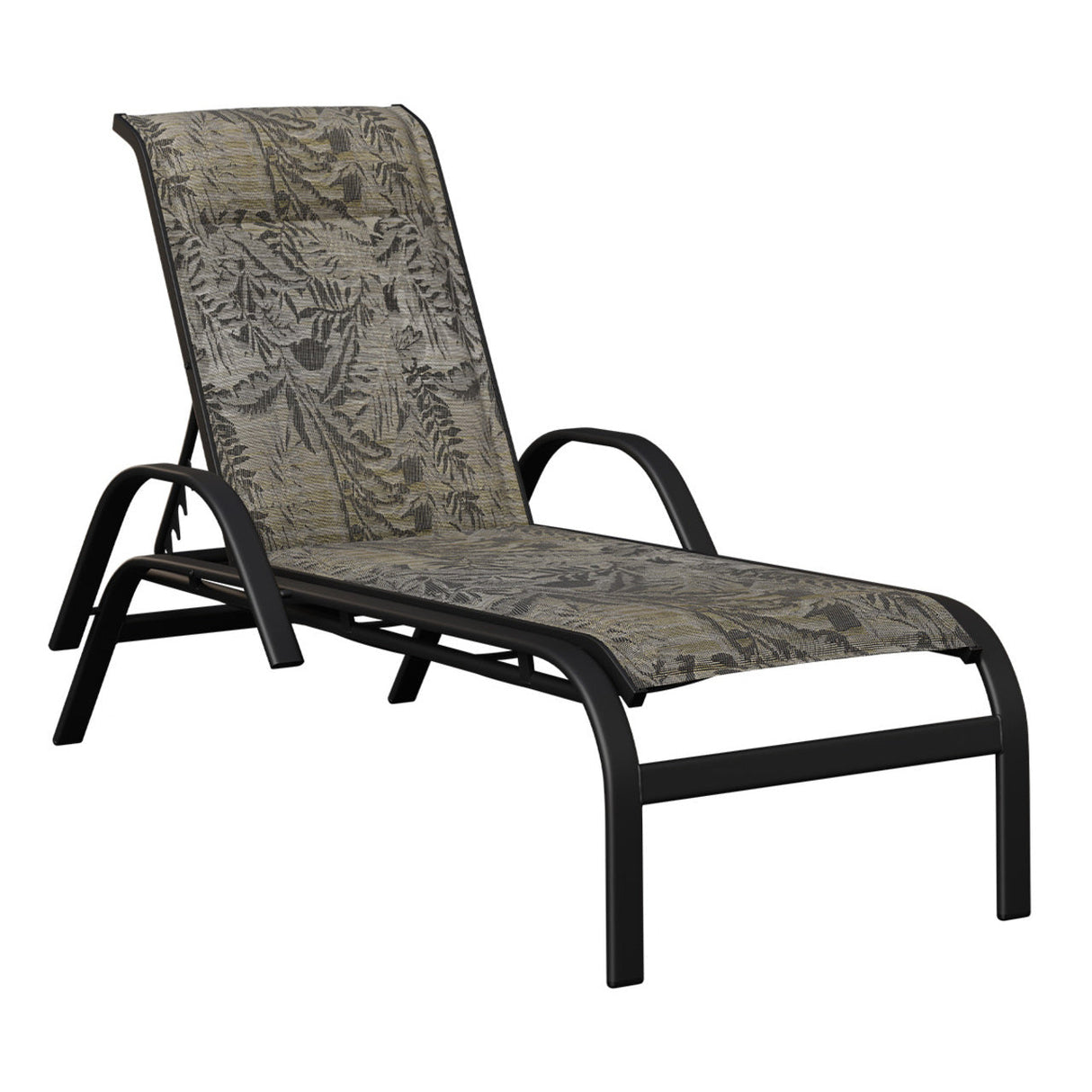 Berlin Gardens Mayhew Padded Sling Chaise Lounge with Arms 