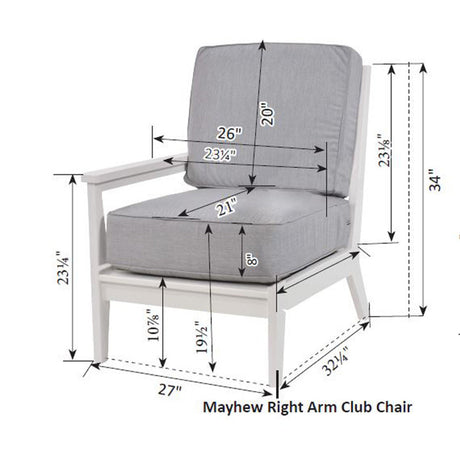 Berlin Gardens Mayhew Right Arm Club Chair - MHRSC2734 2