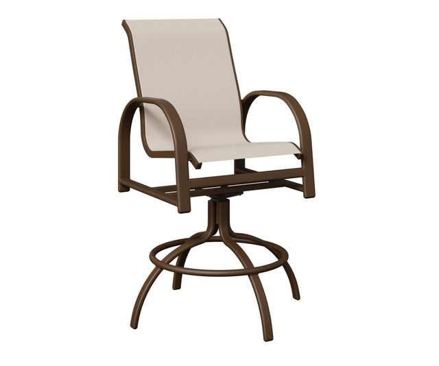 Berlin Gardens Murphy Padded Sling Swivel Bar Chair - MSBPS 