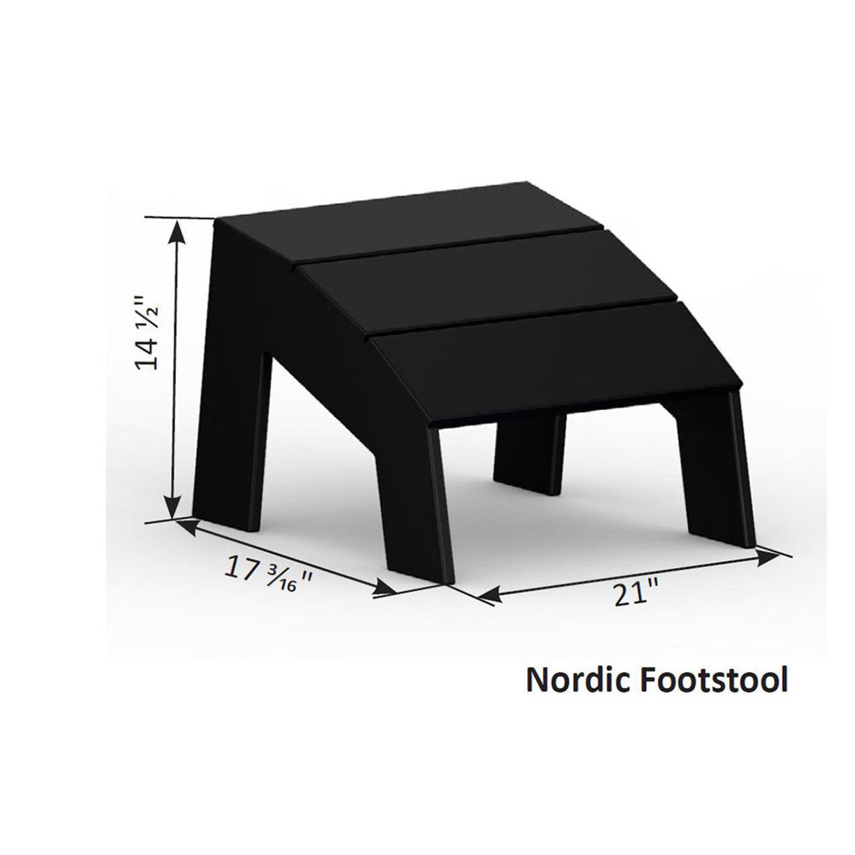 Berlin Gardens Nordic Adirondack Footstool - NAF1721 2