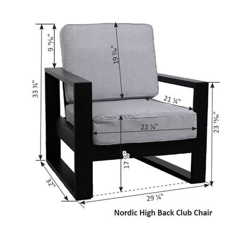 Berlin Gardens Nordic High Back Club Chair - NHCC2934 2