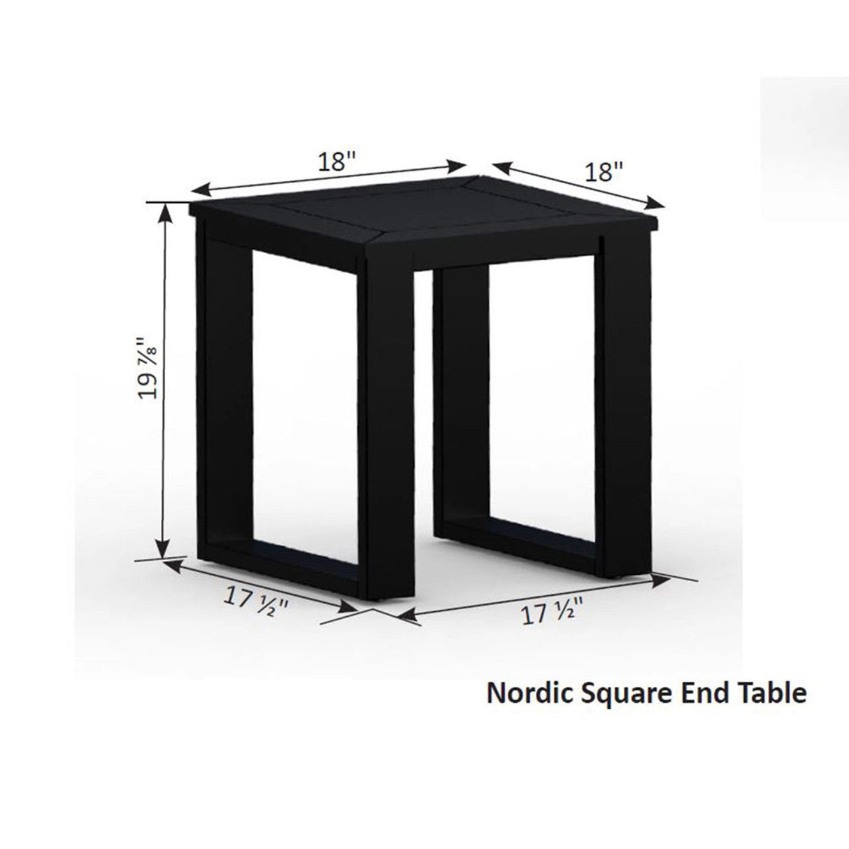 Berlin Gardens Nordic Square End Table - NSET1819 3