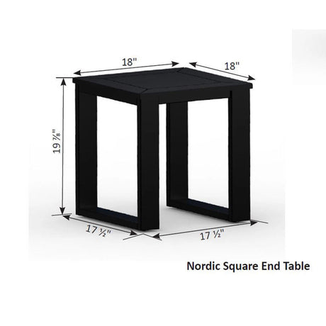 Berlin Gardens Nordic Square End Table - NSET1819 3