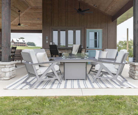 Berlin Gardens Numa 47" Square Dining Height Fire Table with Standard Top - NSFT3147D 1
