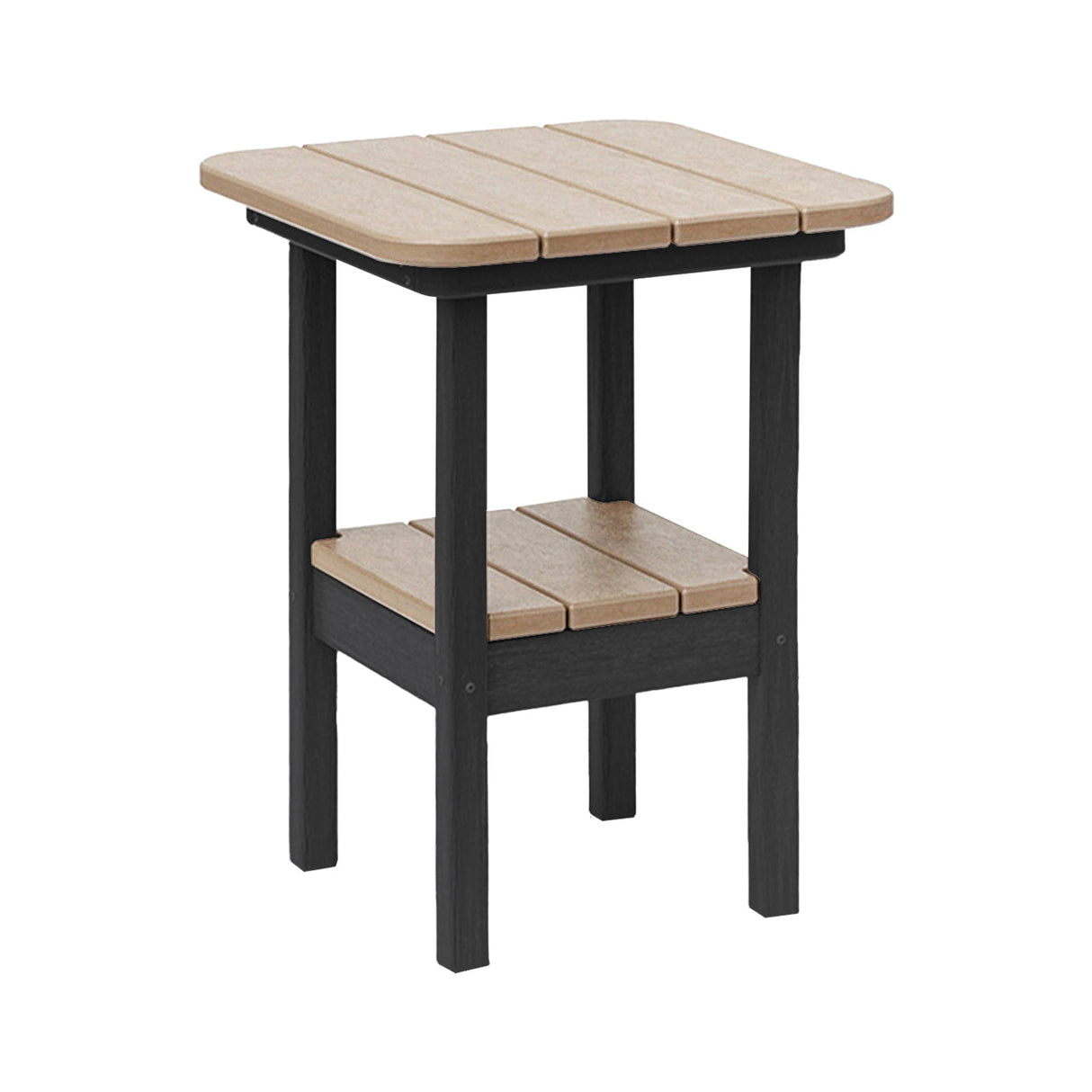 Breezesta 21" Square Counter Side Table & Shelf