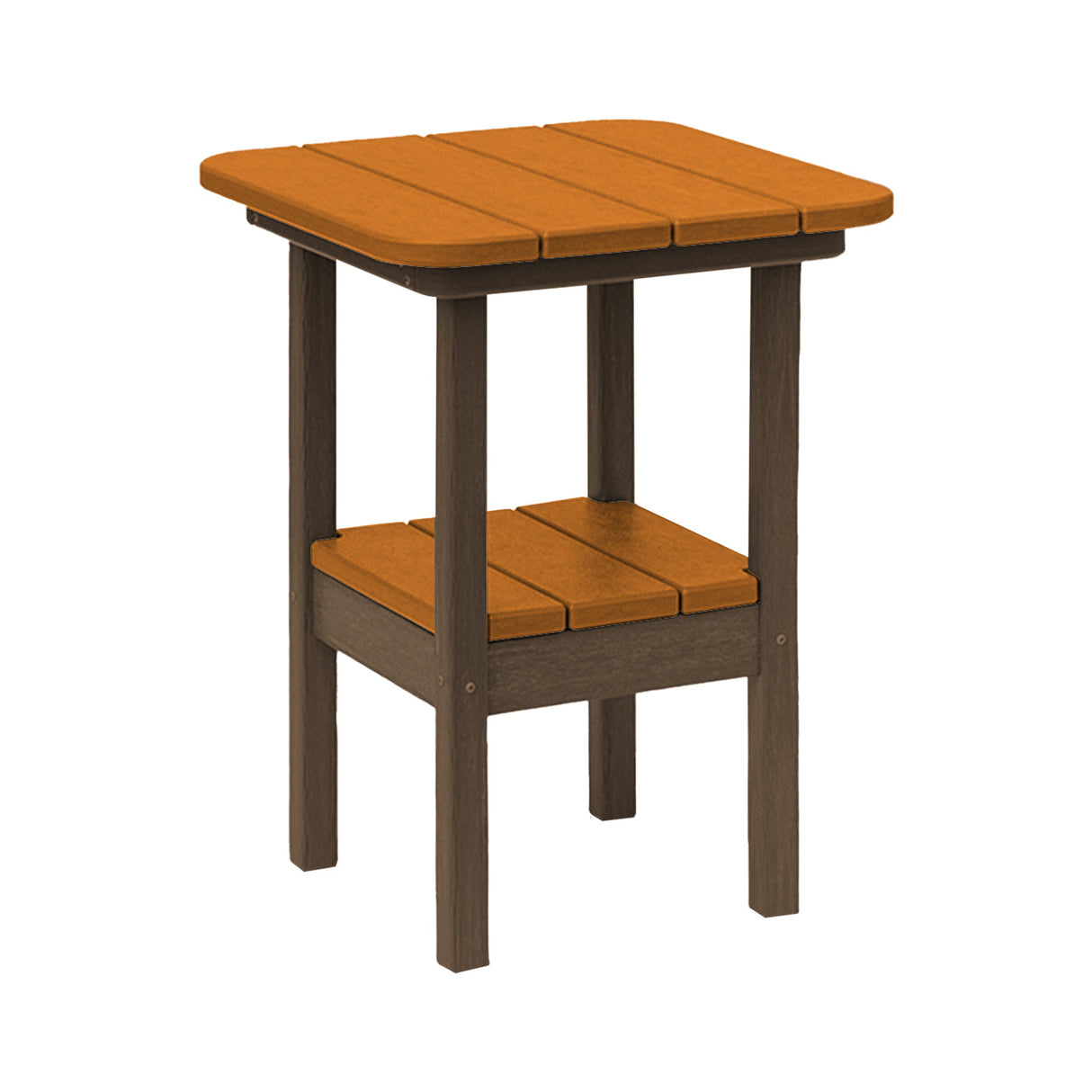 Breezesta 21" Square Counter Side Table & Shelf