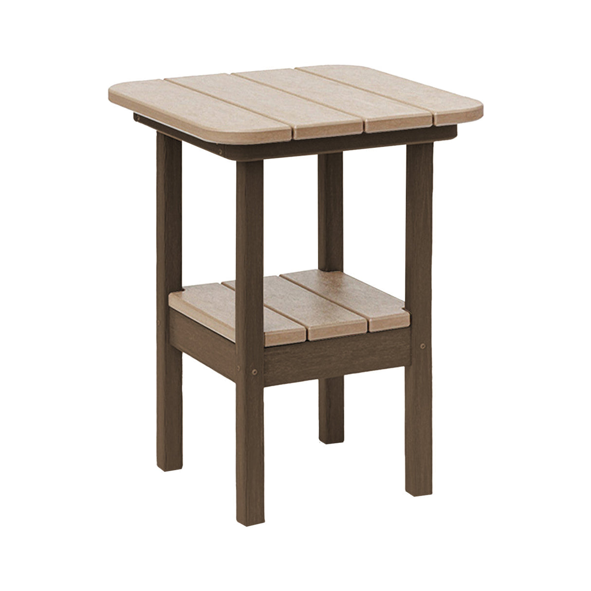 Breezesta 21" Square Counter Side Table & Shelf