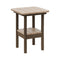 Breezesta 21" Square Counter Side Table & Shelf
