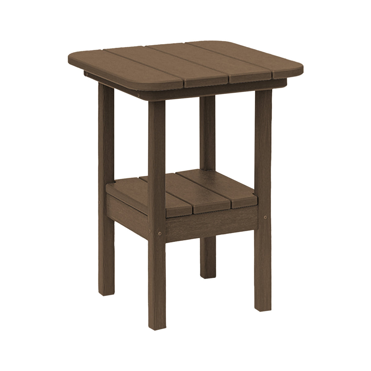 Breezesta 21" Square Counter Side Table & Shelf