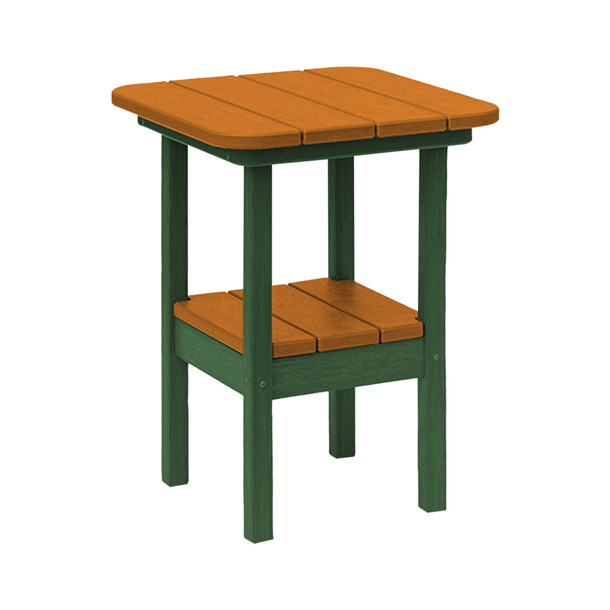 Breezesta 21" Square Counter Side Table & Shelf