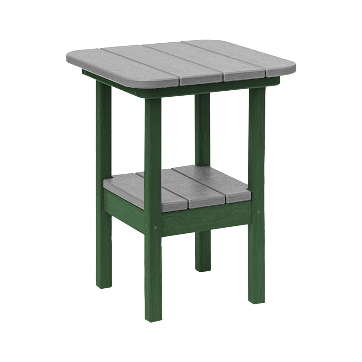 Breezesta 21" Square Counter Side Table & Shelf