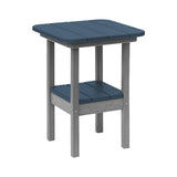 Breezesta 21" Square Counter Side Table & Shelf