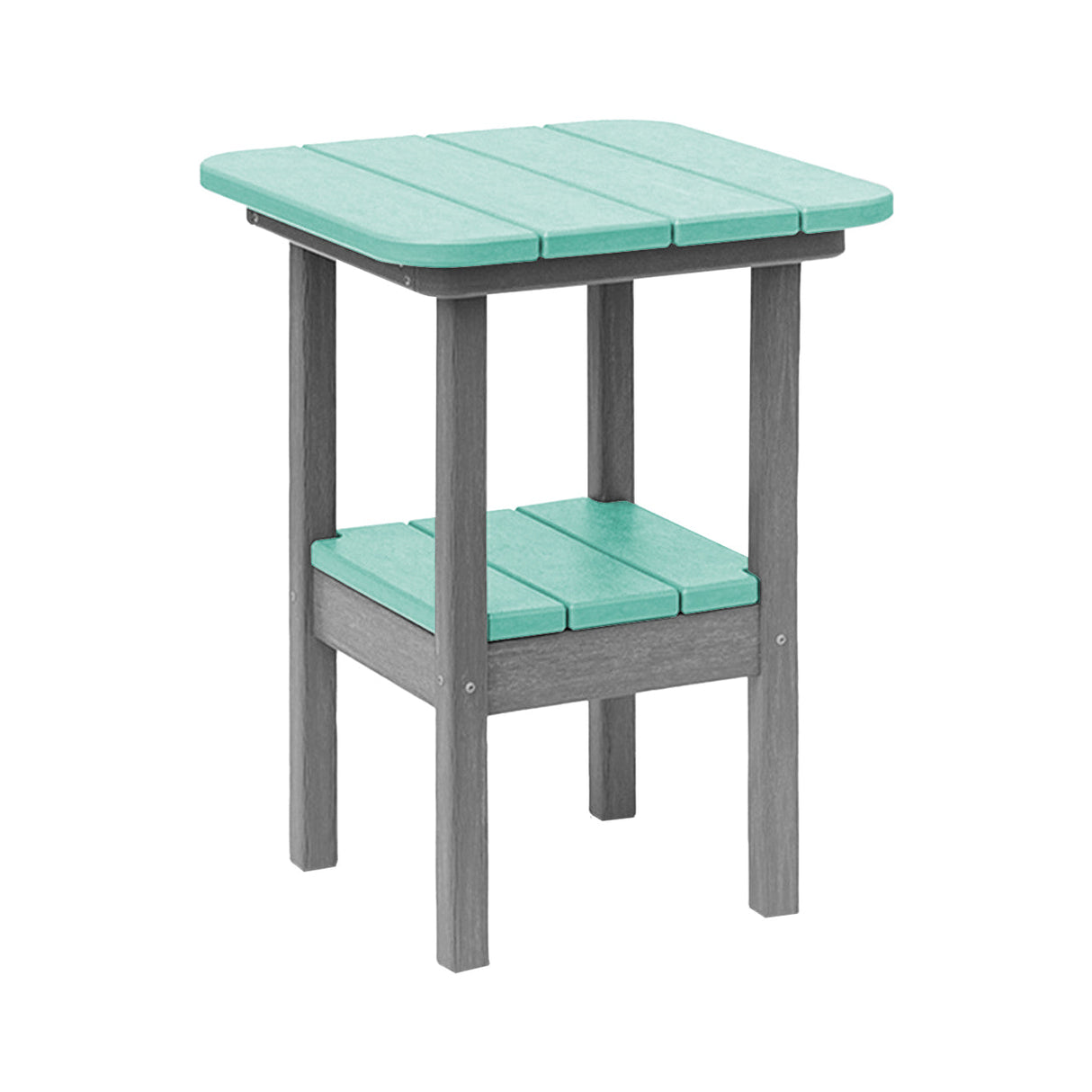 Breezesta 21" Square Counter Side Table & Shelf