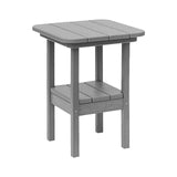 Breezesta 21" Square Counter Side Table & Shelf