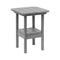 Breezesta 21" Square Counter Side Table & Shelf