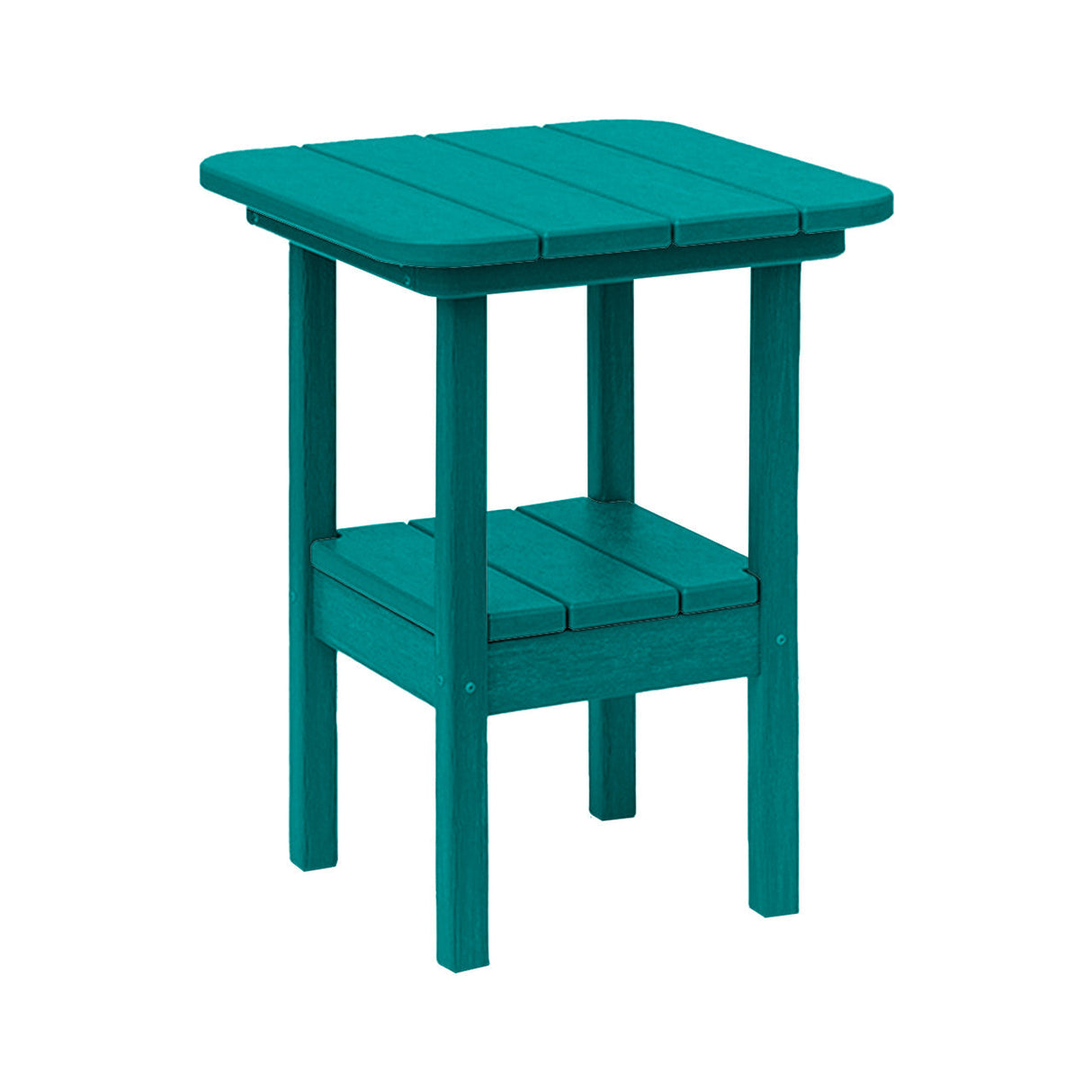Breezesta 21" Square Counter Side Table & Shelf