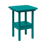 Breezesta 21" Square Counter Side Table & Shelf
