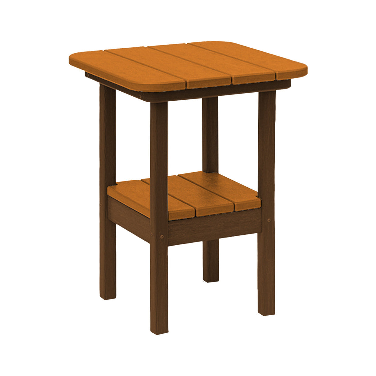 Breezesta 21" Square Counter Side Table & Shelf