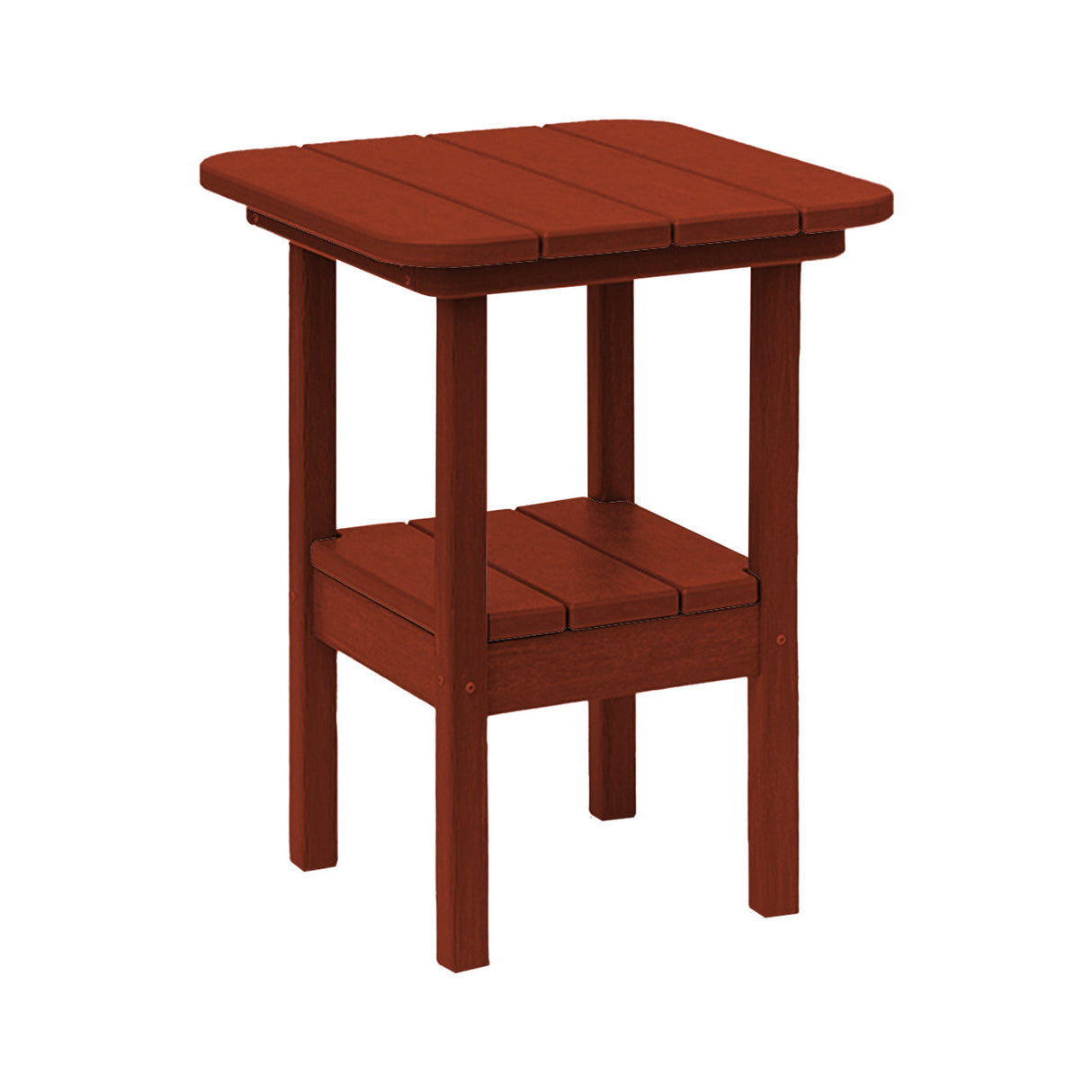 Breezesta 21" Square Counter Side Table & Shelf