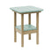 Breezesta 21" Square Counter Side Table & Shelf