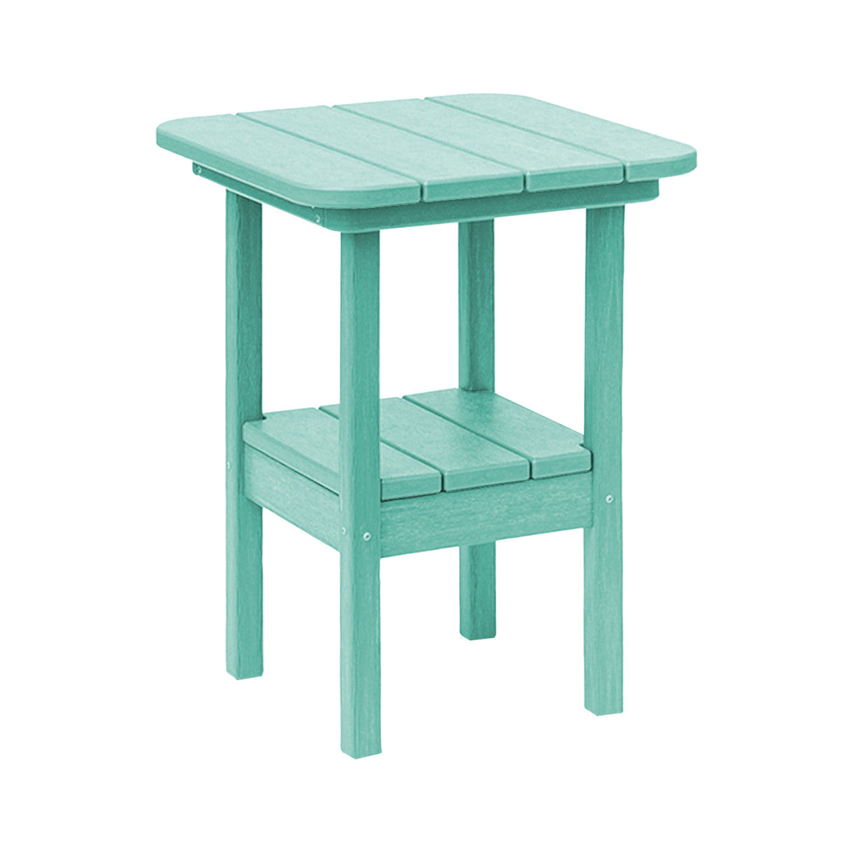 Breezesta 21" Square Counter Side Table & Shelf