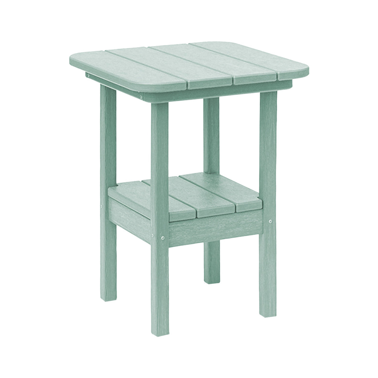 Breezesta 21" Square Counter Side Table & Shelf