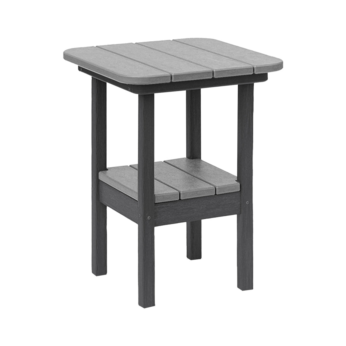 Breezesta 21" Square Counter Side Table & Shelf