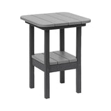 Breezesta 21" Square Counter Side Table & Shelf