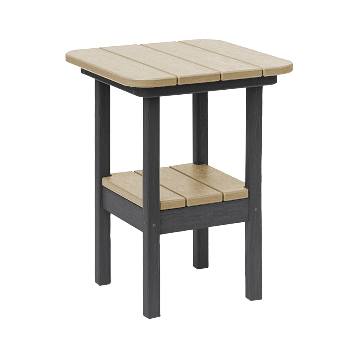 Breezesta 21" Square Counter Side Table & Shelf