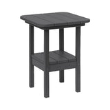 Breezesta 21" Square Counter Side Table & Shelf