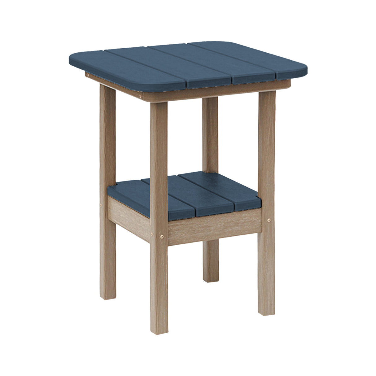 Breezesta 21" Square Counter Side Table & Shelf
