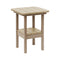 Breezesta 21" Square Counter Side Table & Shelf