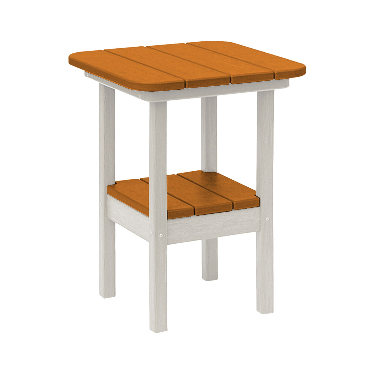 Breezesta 21" Square Counter Side Table & Shelf