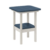 Breezesta 21" Square Counter Side Table & Shelf