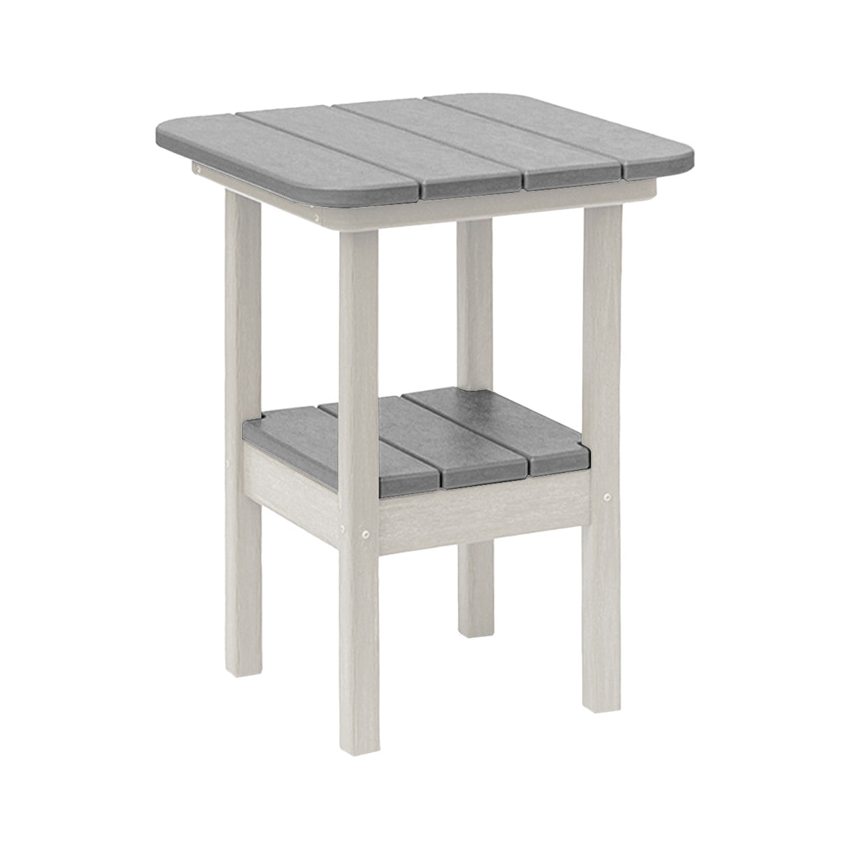 Breezesta 21" Square Counter Side Table & Shelf