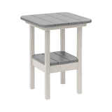 Breezesta 21" Square Counter Side Table & Shelf