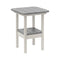 Breezesta 21" Square Counter Side Table & Shelf