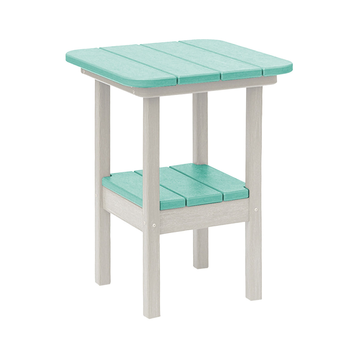 Breezesta 21" Square Counter Side Table & Shelf