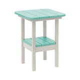 Breezesta 21" Square Counter Side Table & Shelf
