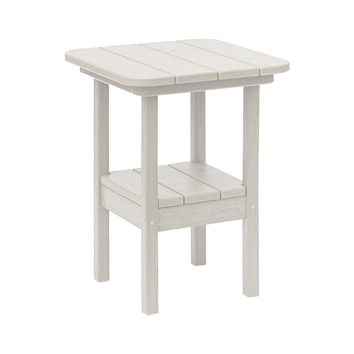 Breezesta 21" Square Counter Side Table & Shelf